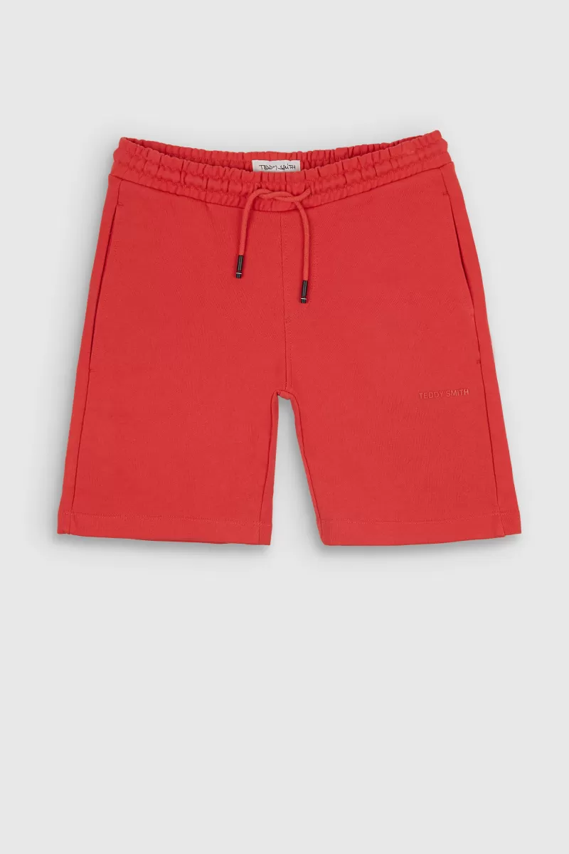 Teddy Smith Short & Bermuda<Bermuda confort en tissu molletonné S-NARKY SH JR ROUGE CORAIL ROUGECORAIL