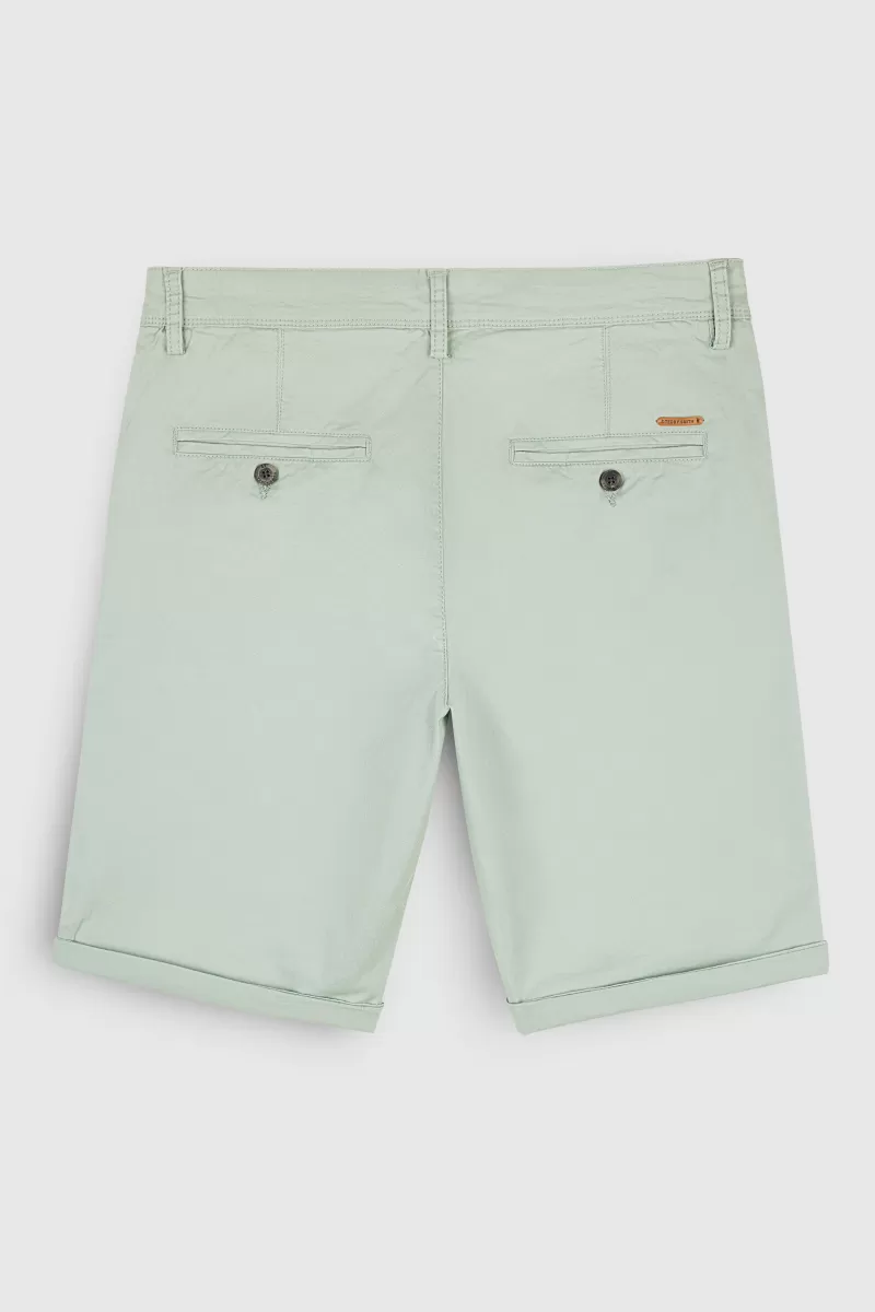 Teddy Smith Short & Bermuda<Bermuda coupe chino SHORT CHINO STONE MINT STONEMINT