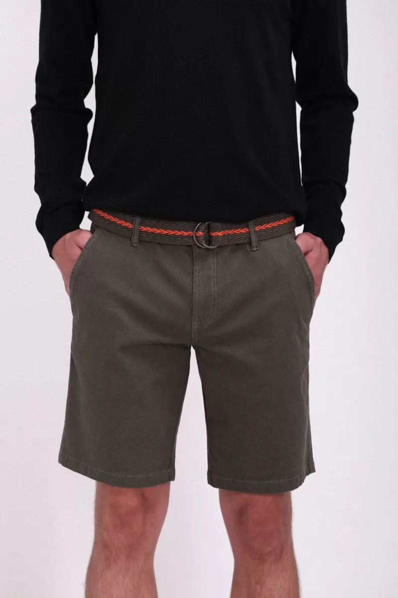 Teddy Smith Short & Bermuda<Bermuda coupe chino STATON CHINO DEEP KAKI DEEPKAKI