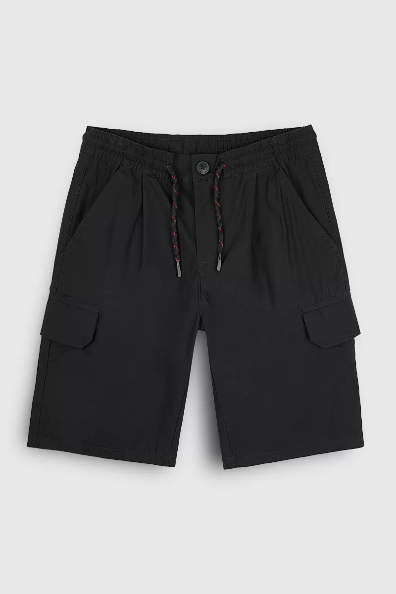 Teddy Smith Short & Bermuda<Bermuda taille élastiquée S-SULLY CARGO JR CHARBON