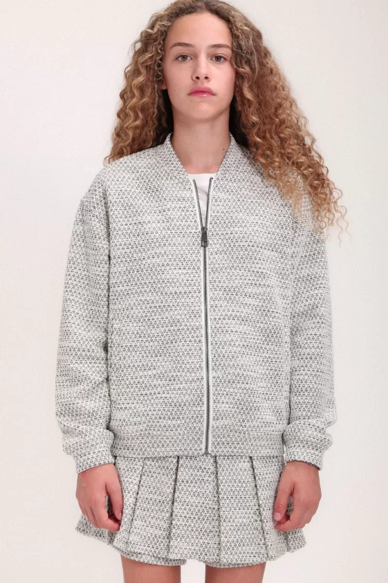 Teddy Smith Manteau<Bomber en matière fantaisie B-AVA JR MIDDLE WHITE