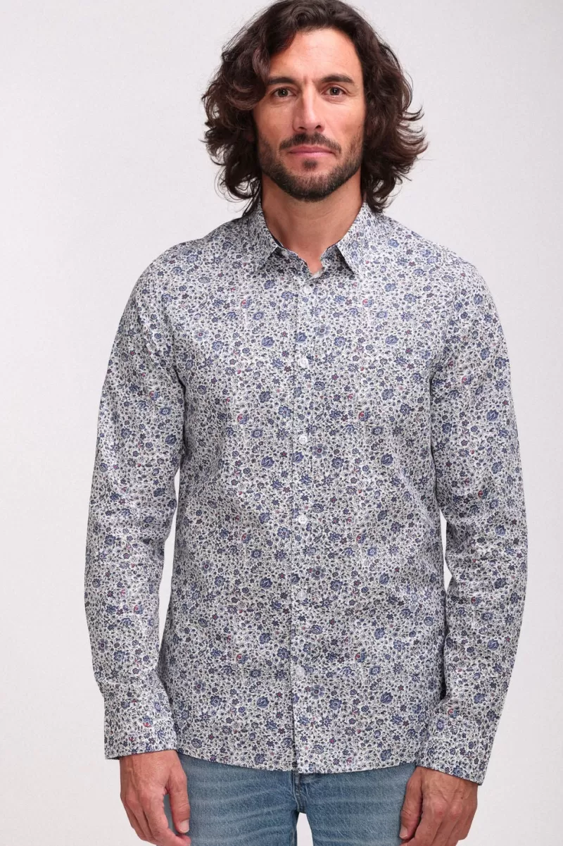 Teddy Smith Chemise<Chemise à pinces avec col français CARTON ML BLANC/FLORAL