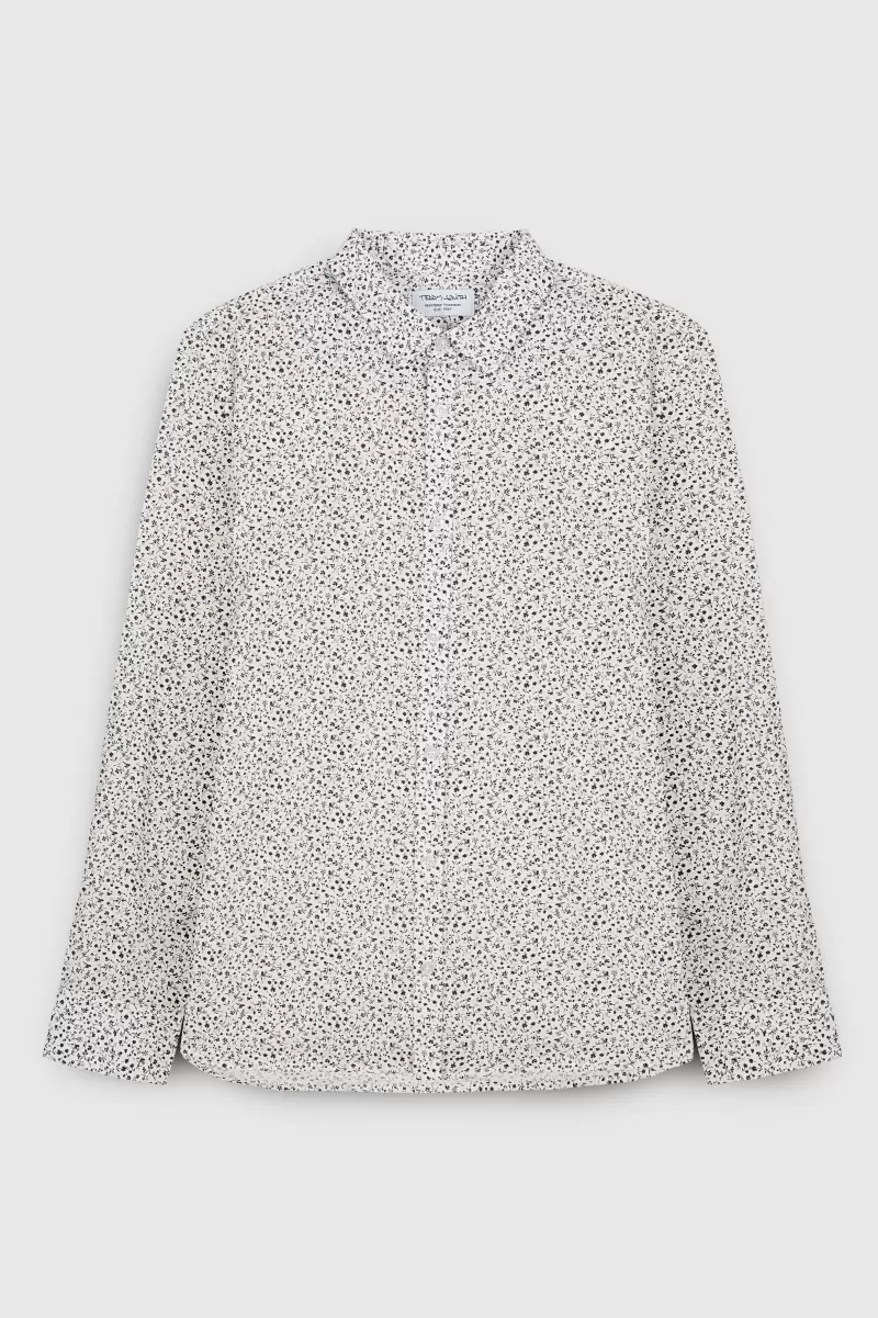 Teddy Smith Chemise<Chemise à pinces col français CARTON ML BLANC/MICRO FLORAL BLANC/MICROFLORAL