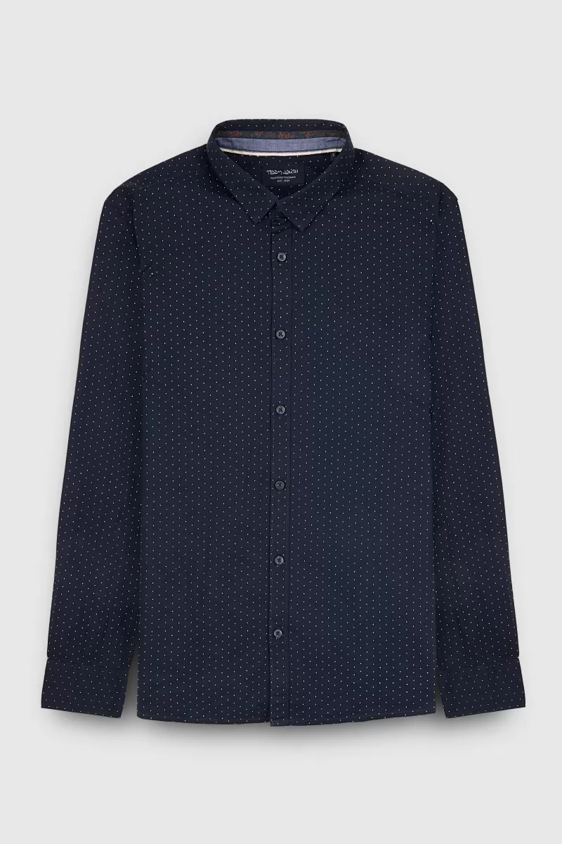 Teddy Smith Chemise<Chemise à pinces col français CARTON ML DARK NAVY/WHITE 2 DARKNAVY/WHITE2