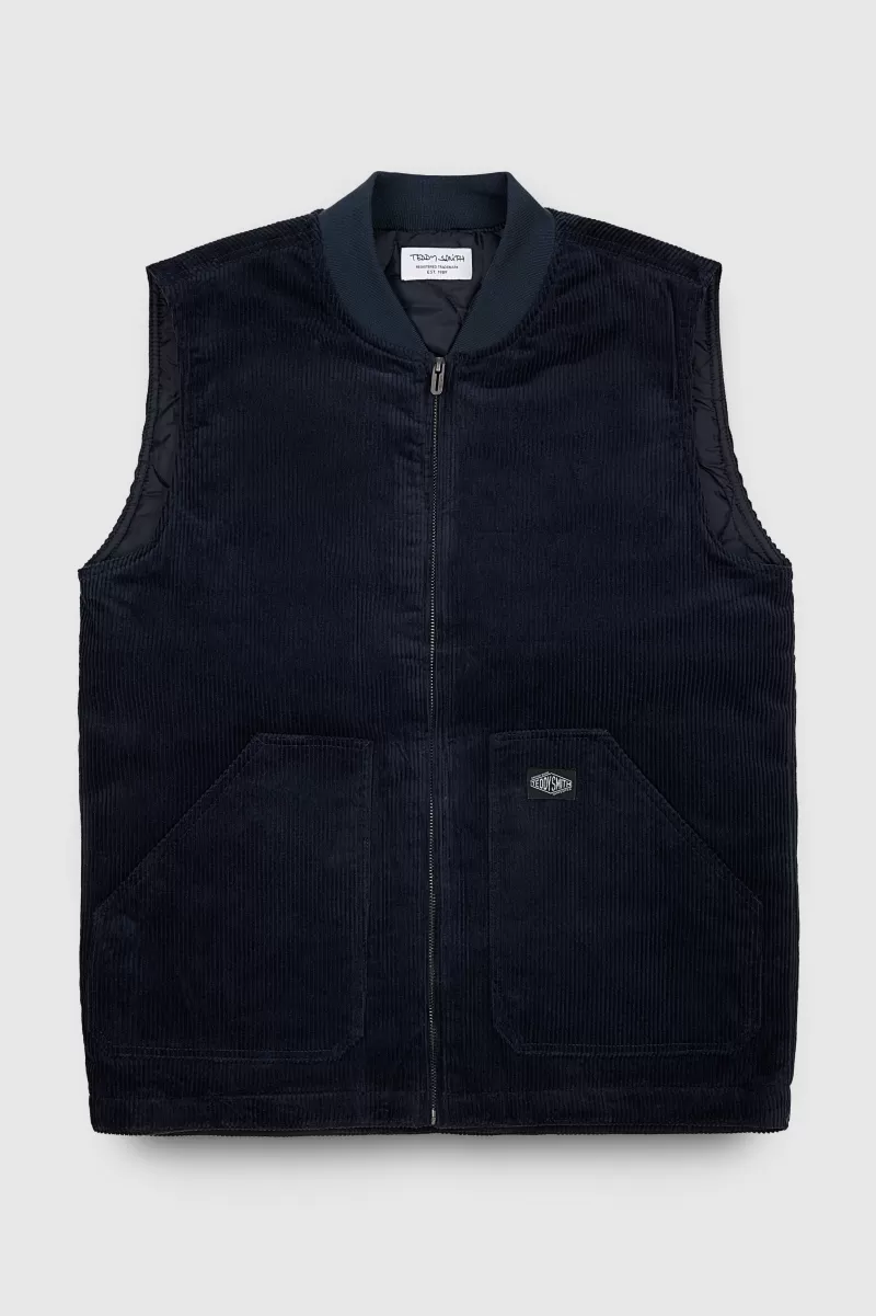 Teddy Smith Sweat<Gilet G-AMERY ZIP TOTAL NAVY TOTALNAVY