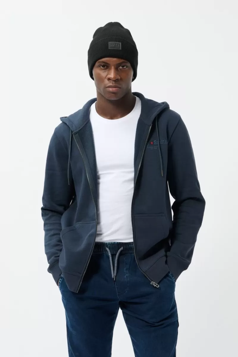 Teddy Smith Sweat<Gilet GICLASS JIM HZ TOTAL NAVY TOTALNAVY