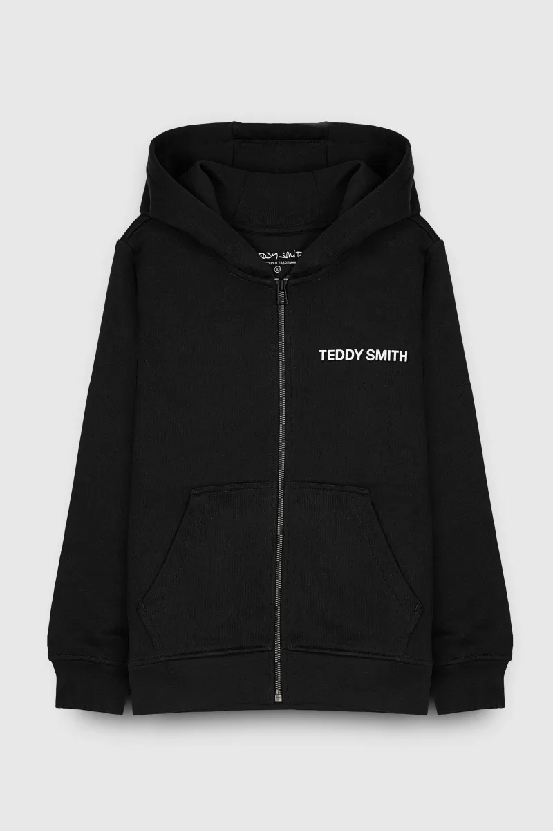 Teddy Smith Sweat<Gilet G-REQUIRED HOOD CHARBON