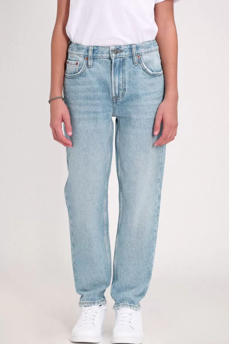 Teddy Smith Jeans<Jean coupe 5 poches DAD PANT JR FRIPP/INDIGO CLAIR