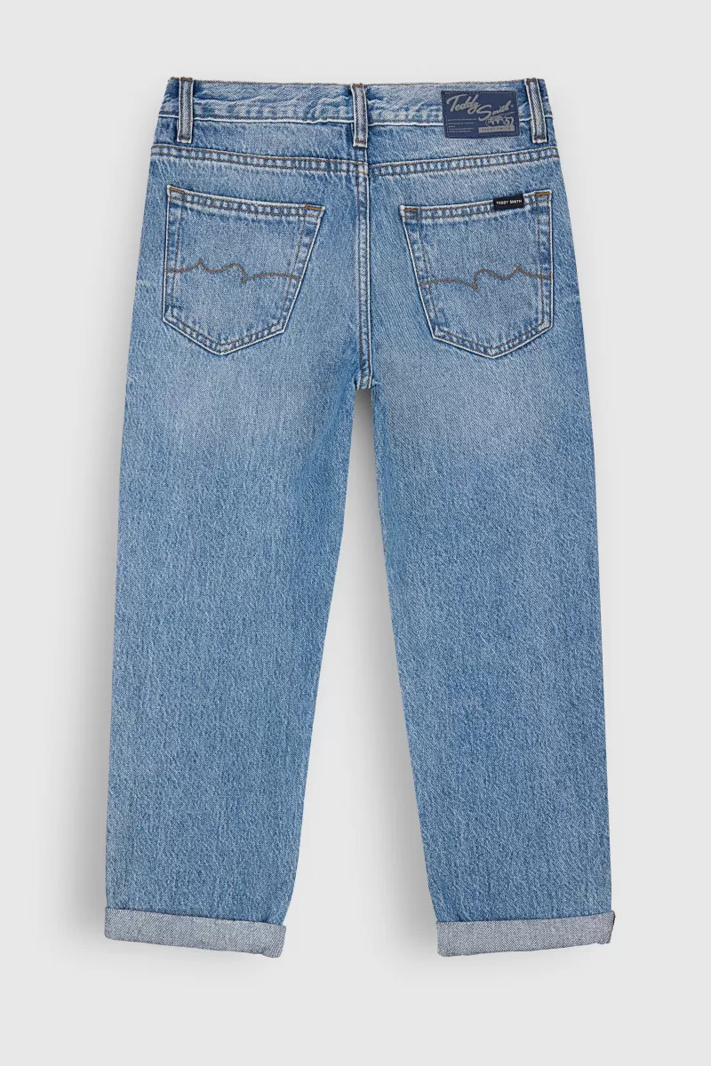 Teddy Smith Jeans<Jean coupe 5 poches DAD PANT JR VINTAGE/INDIGO