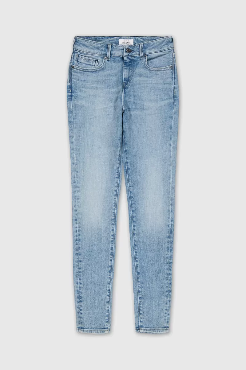 Teddy Smith Jeans<Jean coupe 5 poches P-PEPPER SLIM FRIPP/INDIGO CLAIR