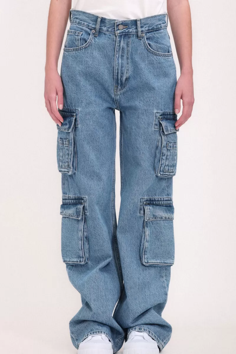 Teddy Smith Jeans<Jean coupe cargo 90'S CARGO FRIPP/INDIGO CLAIR