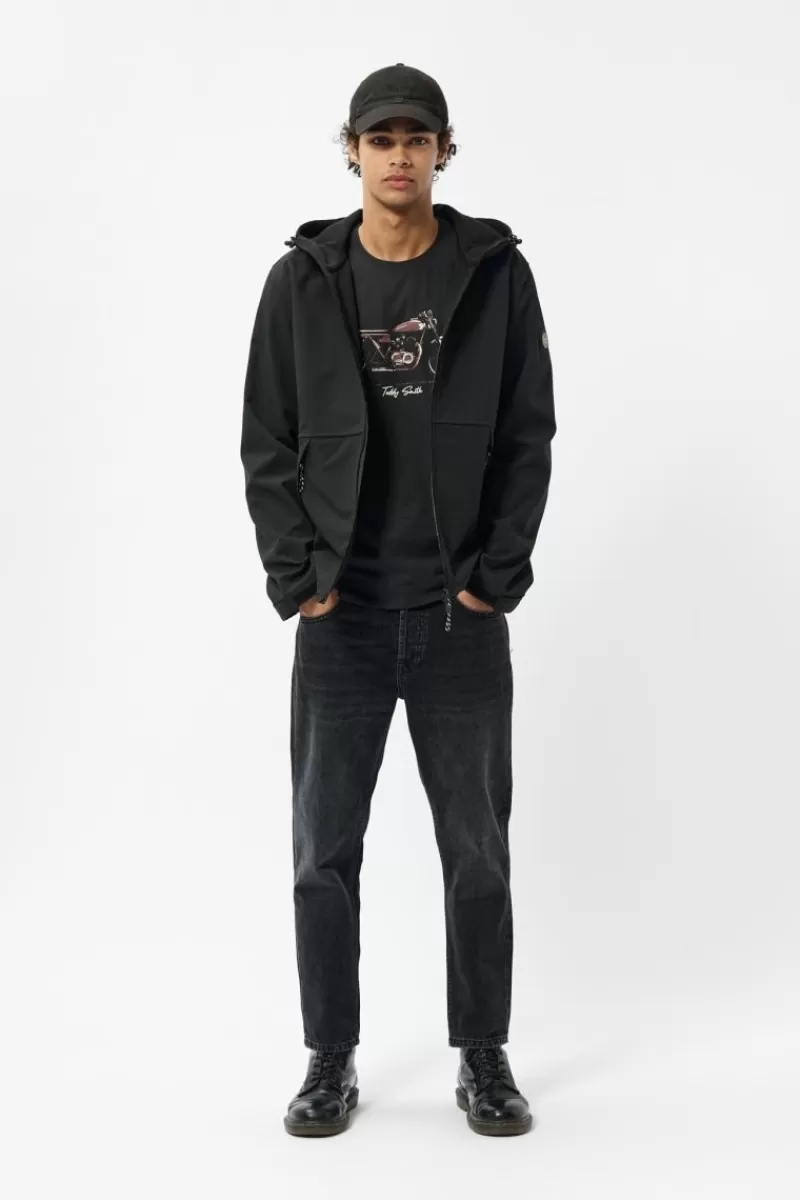 Teddy Smith Jeans<Jean coupe décontractée DAD CROPPED BLACK USED BLACKUSED