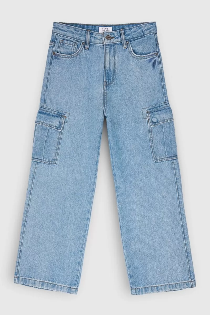 Teddy Smith Jeans<Jean P-ELECTRA CARGO VINTAGE/INDIGO