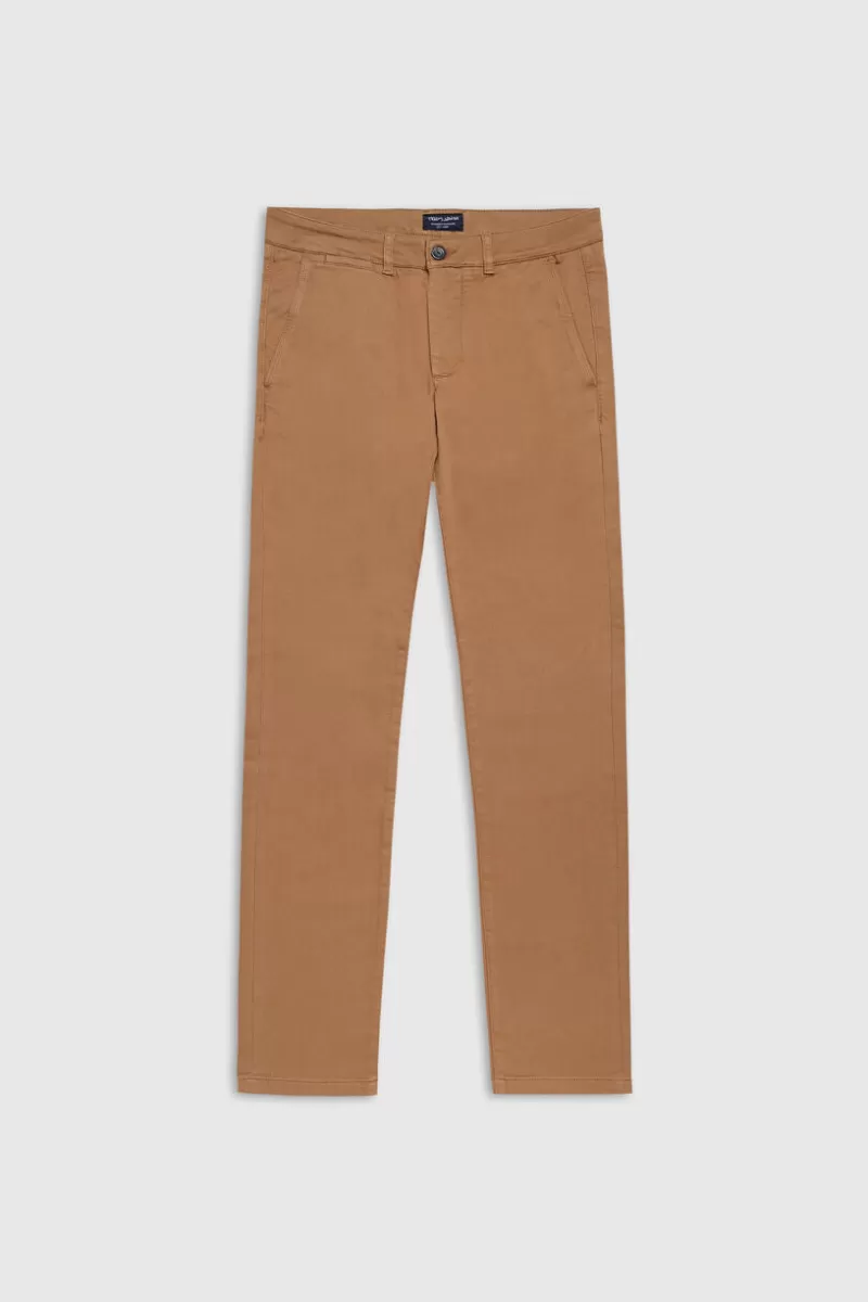 Teddy Smith Pantalon<Pantalon chino coupe slim PALLAS CHINO SW TABACCO