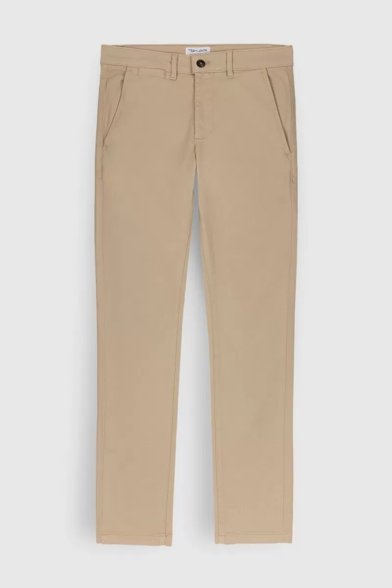 Teddy Smith Pantalon<Pantalon chino coupe slim PALLAS CHINO SWEAT DYED BEIGE