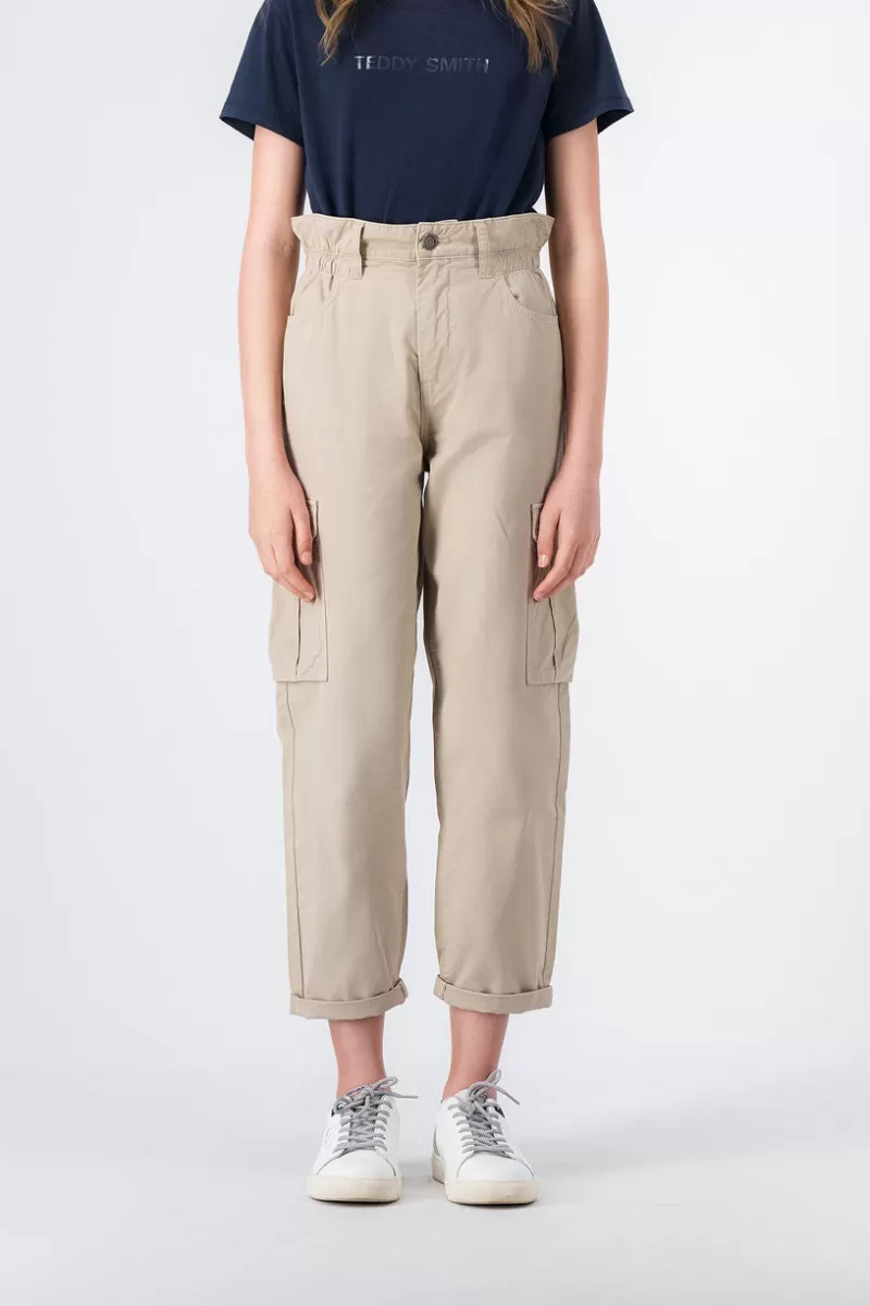 Teddy Smith Pantalon<Pantalon coupe cargo HOLLY CARGO JR BEIGE