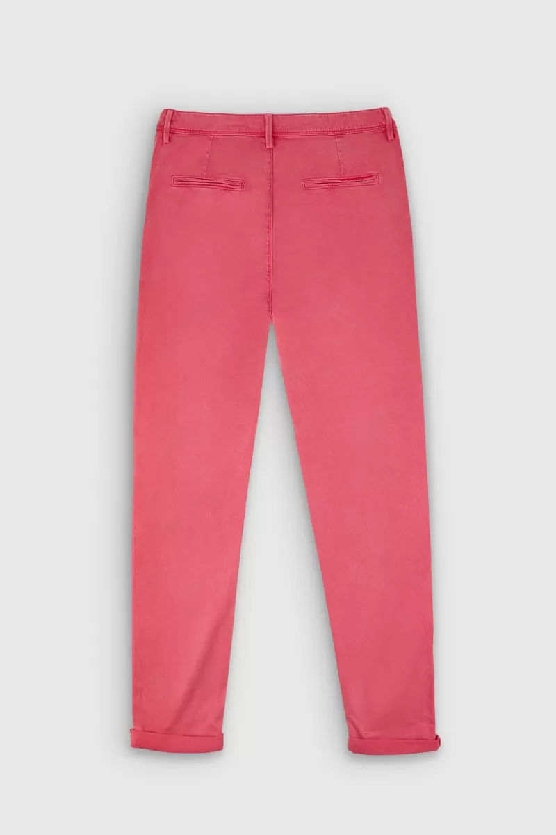 Teddy Smith Pantalon<Pantalon coupe chino slim P-NINA CHINO JAFFY PINK JAFFYPINK