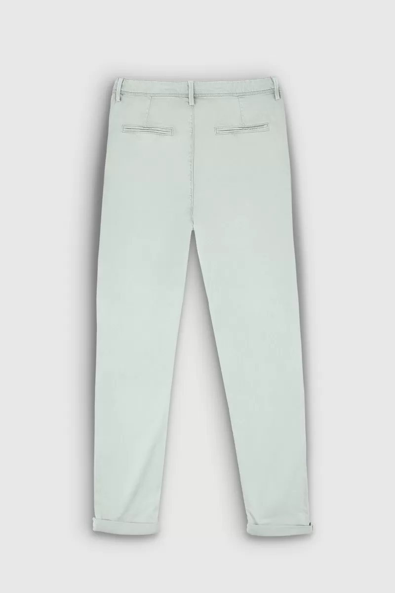 Teddy Smith Pantalon<Pantalon coupe chino slim P-NINA CHINO STONE MINT STONEMINT