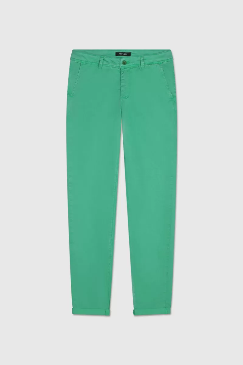 Teddy Smith Pantalon<Pantalon coupe chino slim P-NINA CHINO TROPIC GREEN TROPICGREEN