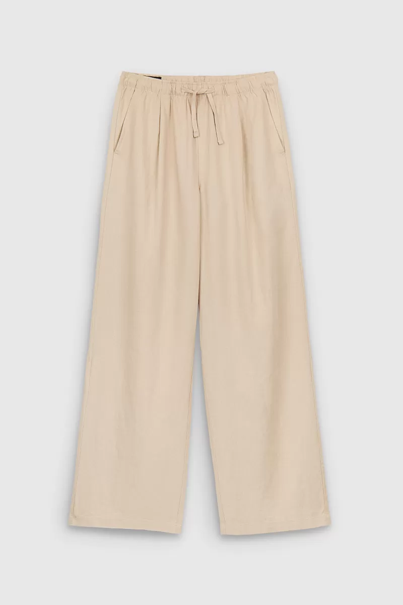 Teddy Smith Pantalon<Pantalon coupe droite P-TEEN BEIGE