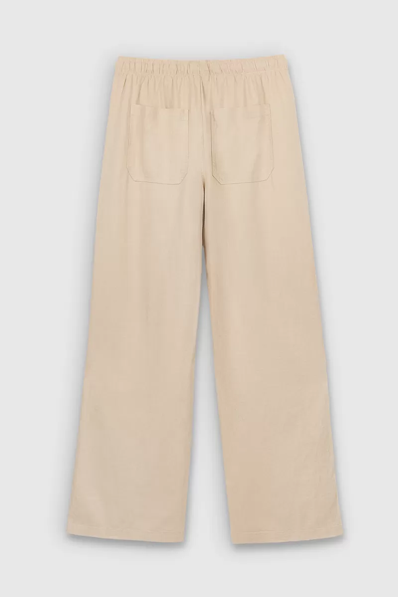 Teddy Smith Pantalon<Pantalon coupe droite P-TEEN BEIGE