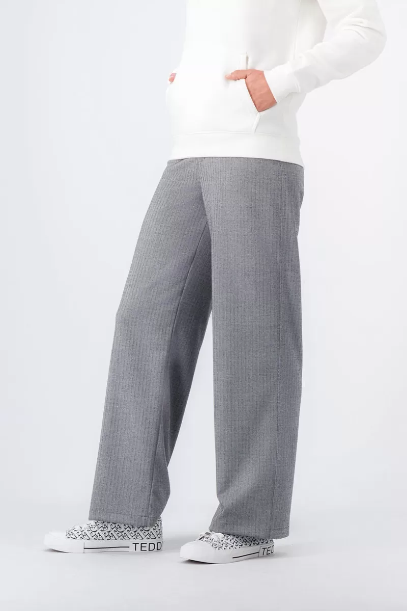 Teddy Smith Pantalon<Pantalon coupe large COFFEE BISTRETCH MELANGE BLACK