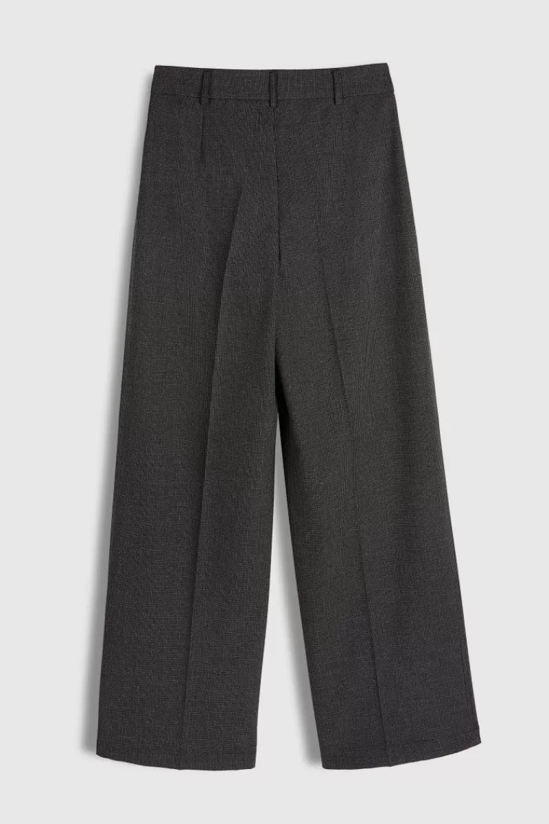 Teddy Smith Pantalon<Pantalon coupe large P-COFFEE BISTRE NOIR POINTILLE NOIRPOINTILLE