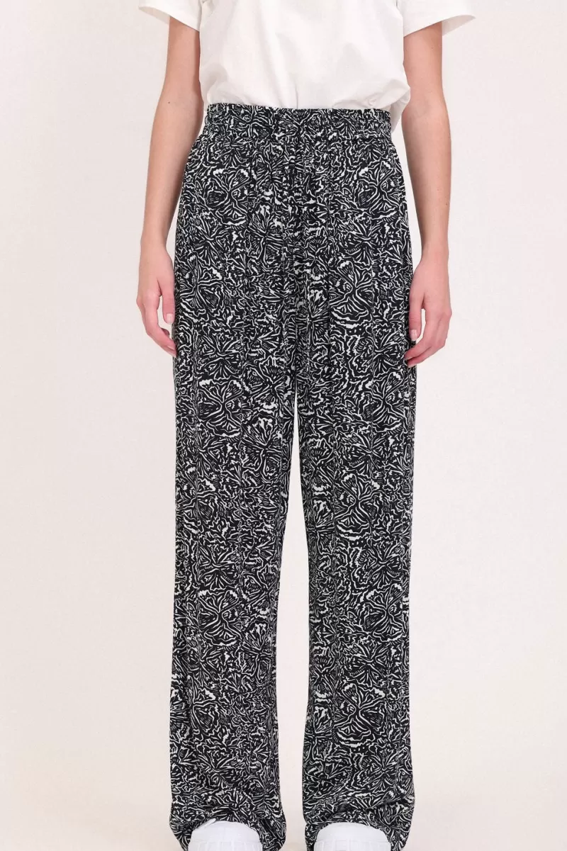 Teddy Smith Pantalon<Pantalon fluide P-SILIA DARK NAVY PRINT