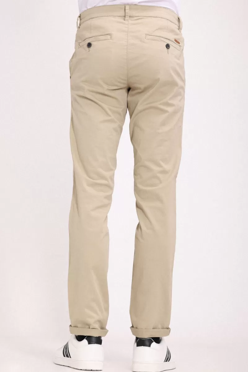 Teddy Smith Pantalon<Pantalon style chino coupe slim P-CHINO BEIGE STONE BEIGESTONE