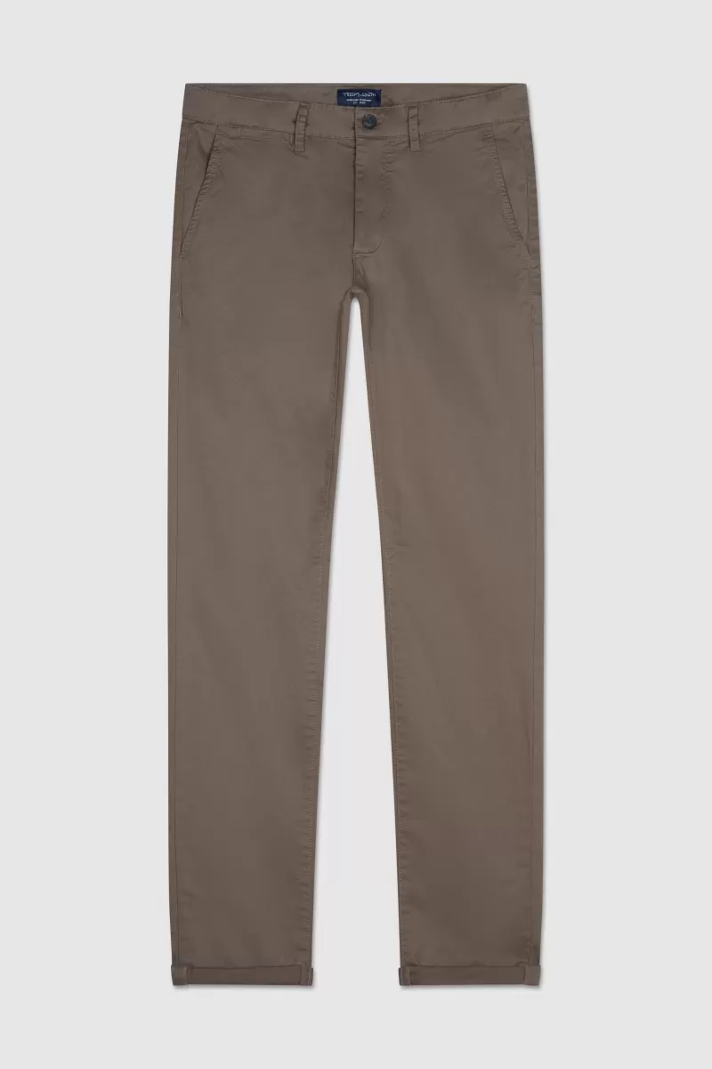 Teddy Smith Pantalon<Pantalon style chino coupe slim P-CHINO CHATAIN