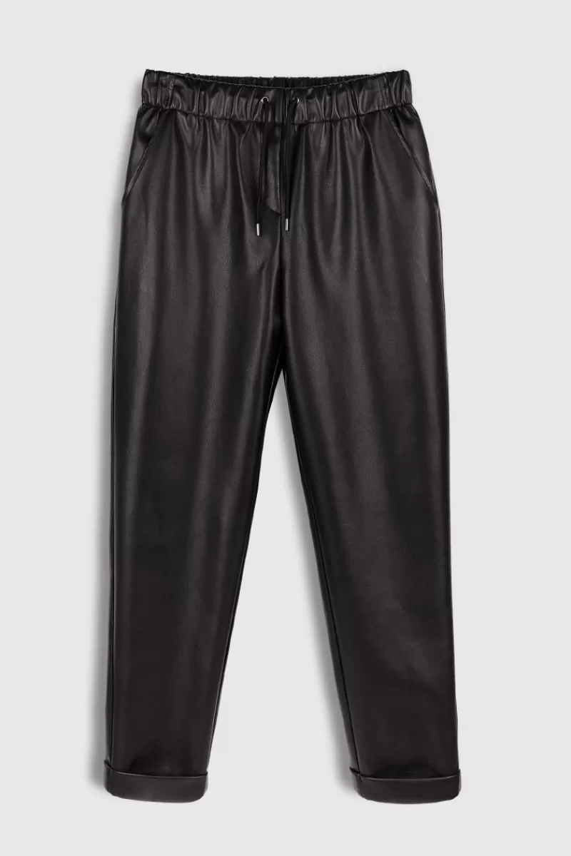 Teddy Smith Pantalon<Pantalon TEDDY SIMILI NOIR