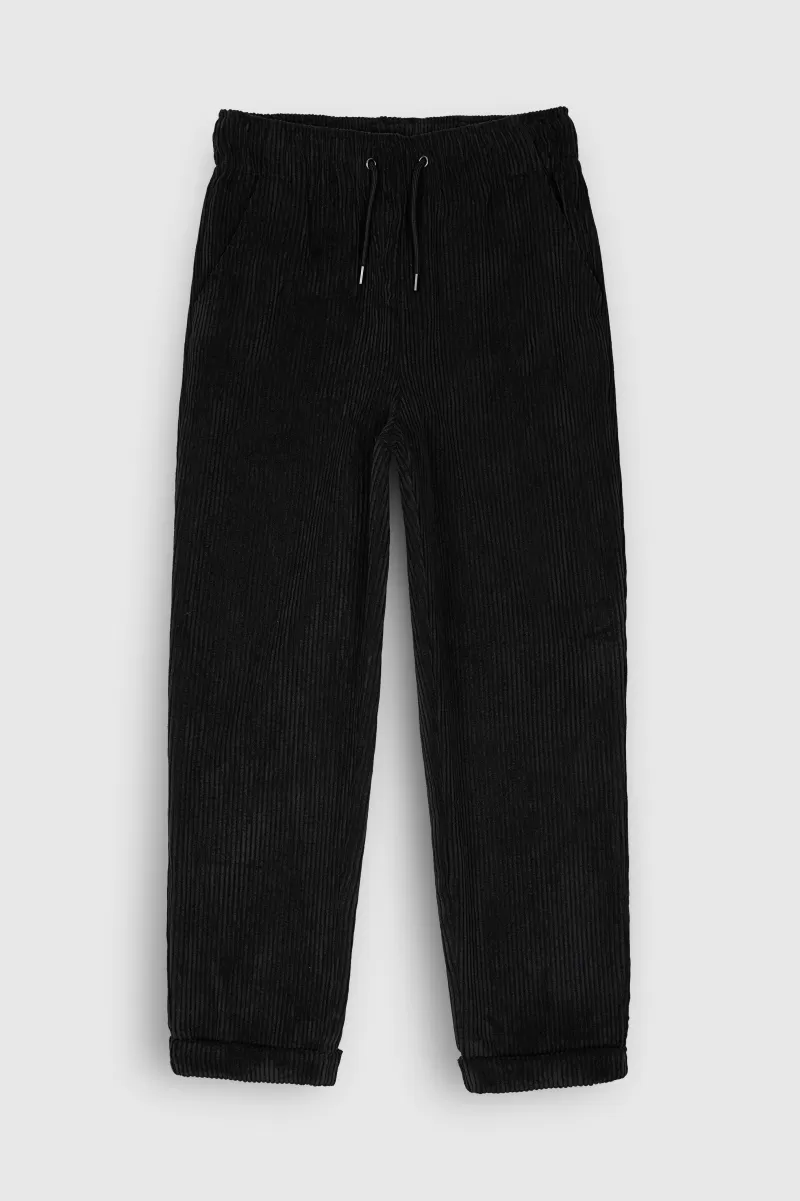 Teddy Smith Pantalon<Pantalon TEDDY VELOURS JR NOIR