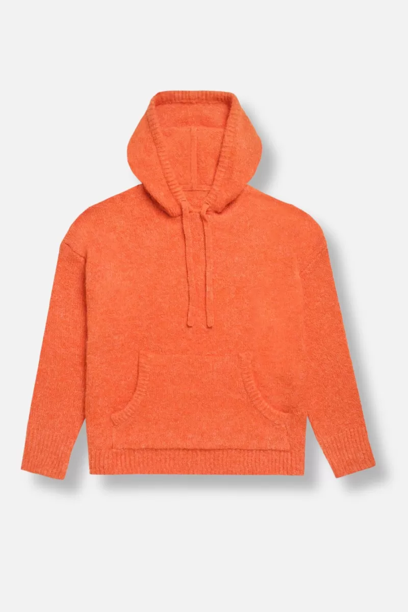 Teddy Smith Pull<Pull à capuche CASSIE TANGERINE