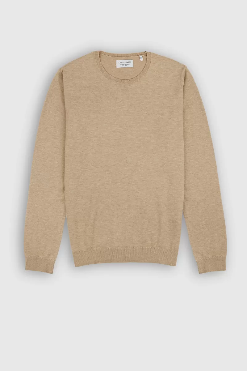 Teddy Smith Pull<Pull à col rond P-MARC BEIGE CHINE BEIGECHINE