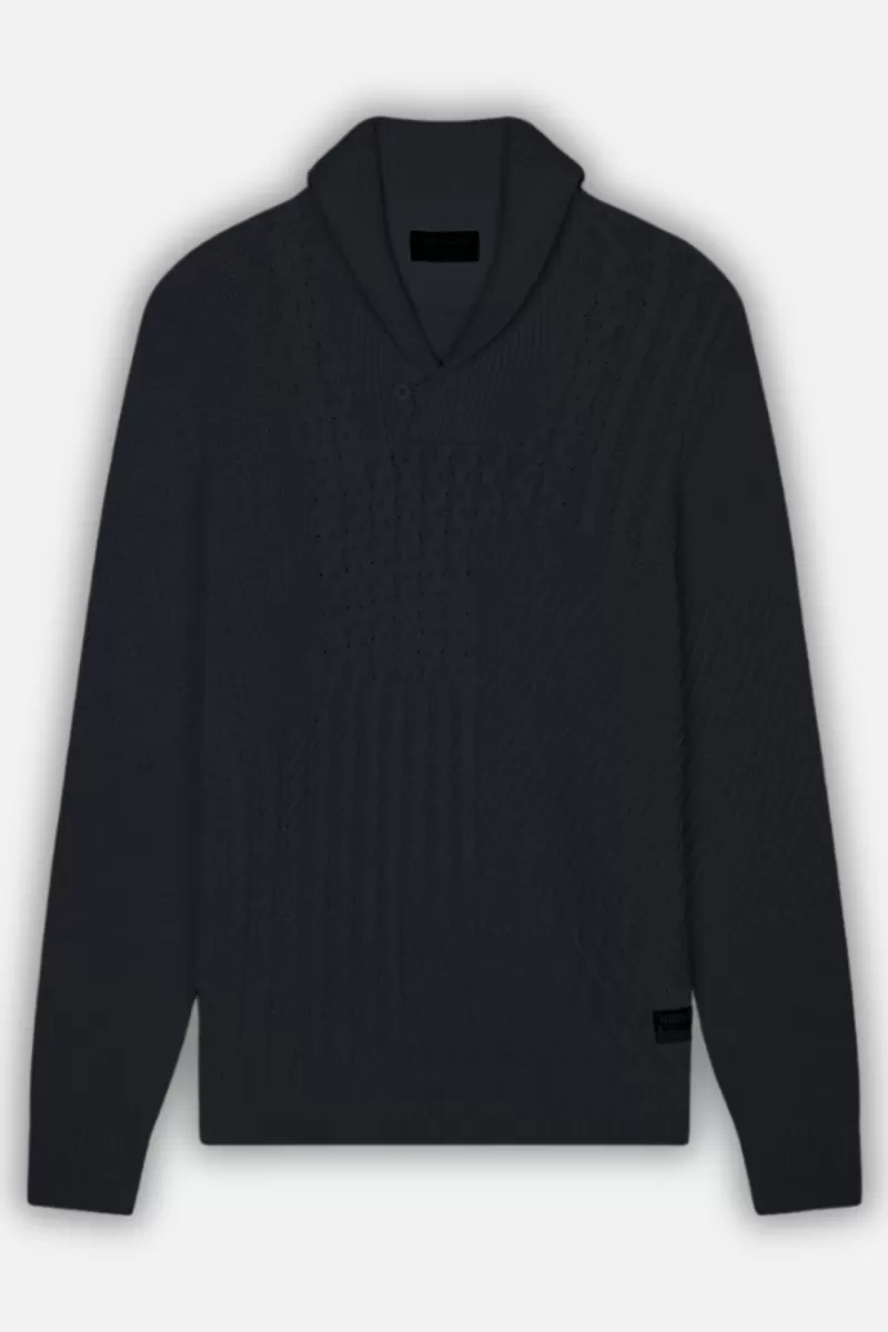 Teddy Smith Pull<Pull col châle FOREST DARK NAVY DARKNAVY