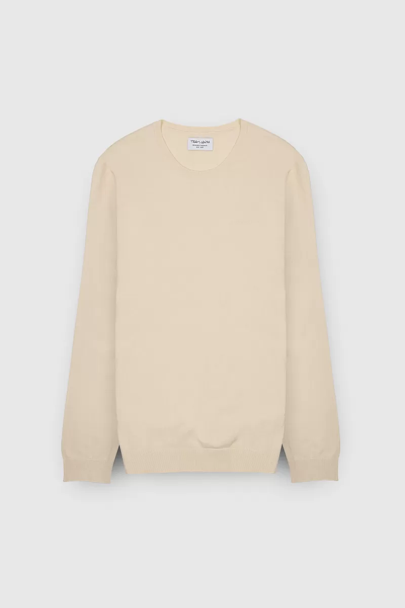 Teddy Smith Pull<Pull col rond P-MARC CREAM