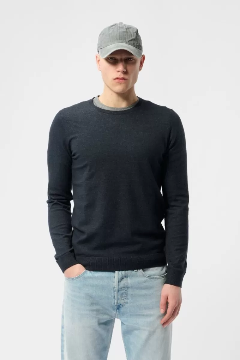 Teddy Smith Pull<Pull col rond P-MARC DARK NAVY CHINE DARKNAVYCHINE