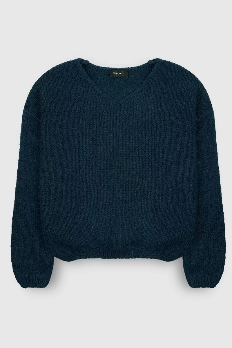 Teddy Smith Sweat<Pull col V P-MOLLY JR TOTAL NAVY TOTALNAVY