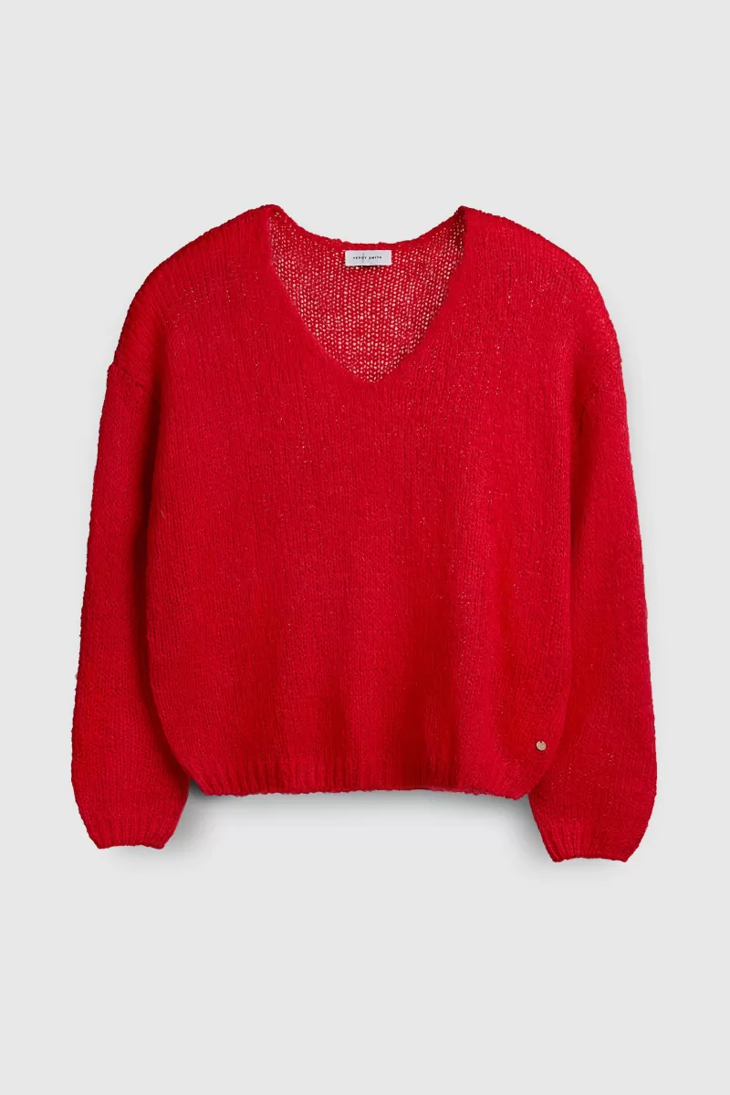 Teddy Smith Pull<Pull col V P-MOLLY PUR RED PURRED