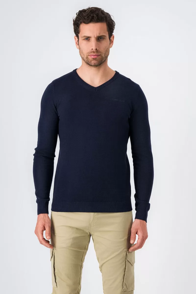 Teddy Smith Pull<Pull col V PULSER 2 TOTAL NAVY CHINE TOTALNAVYCHINE