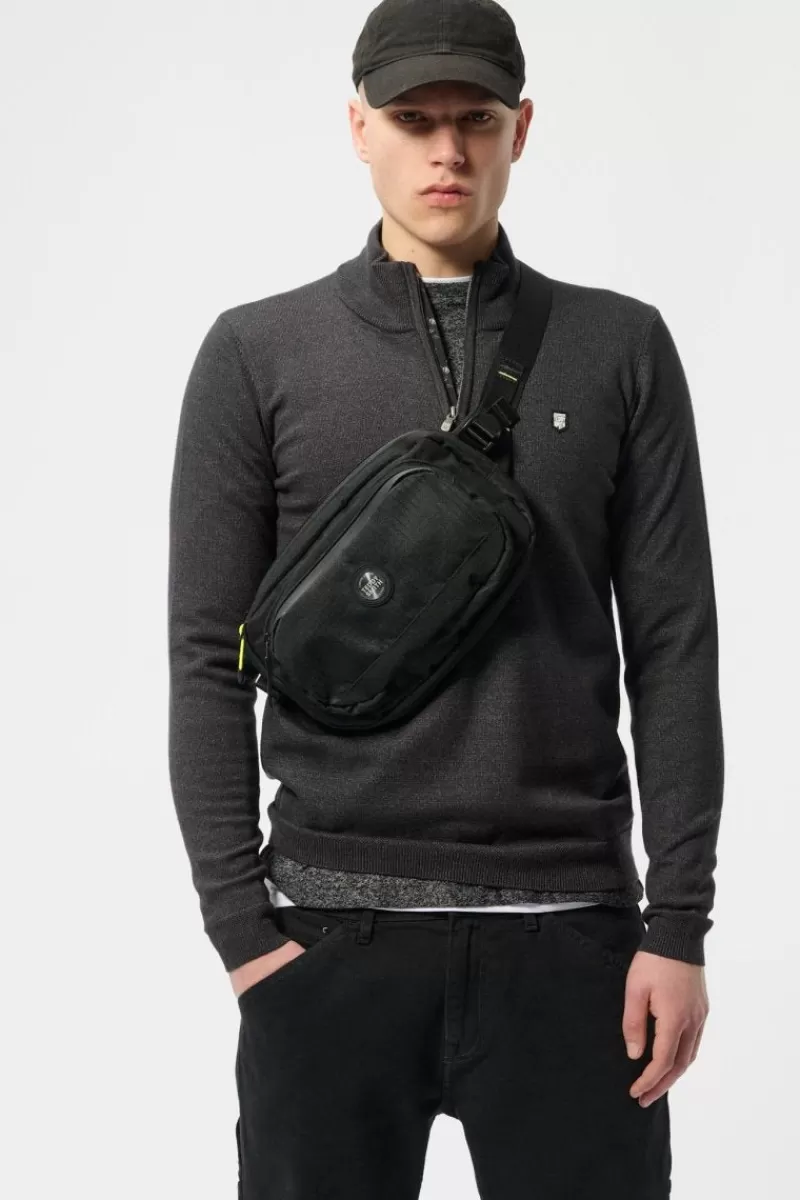 Teddy Smith Pull<Pull col zippé P-MARTY 2 MELANGE BLACK MELANGEBLACK