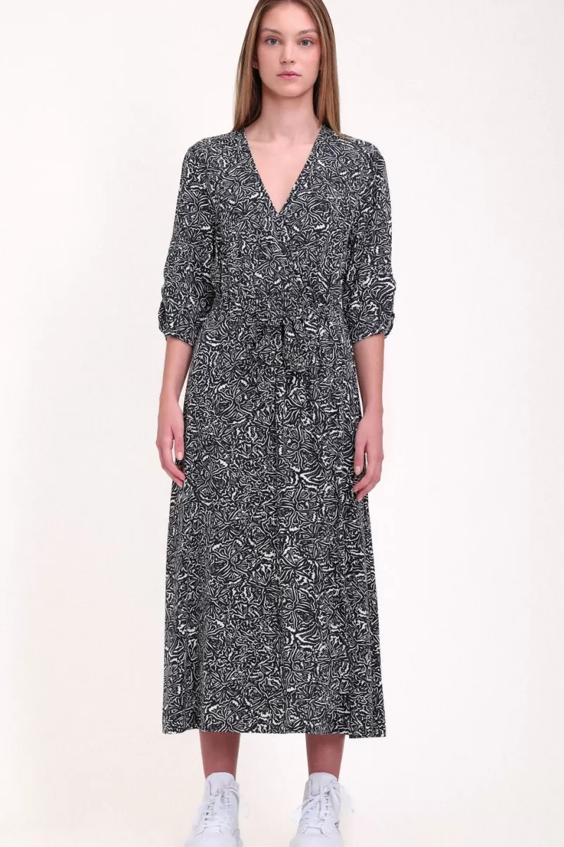 Teddy Smith Robe<Robe cache-cœur R-MEGUY DARK NAVY PRINT