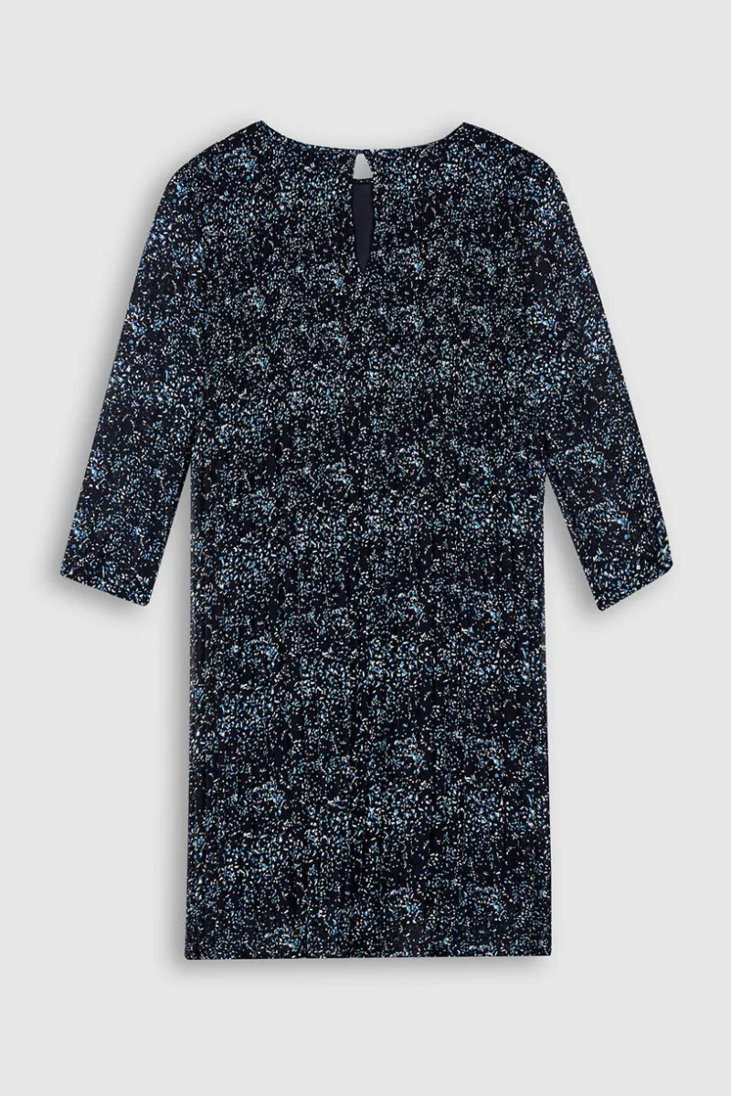 Teddy Smith Robe<Robe fluide plissée imprimée fille R-RAMELIE JR DARK NAVY/MOTIF 1 DARKNAVY/MOTIF1