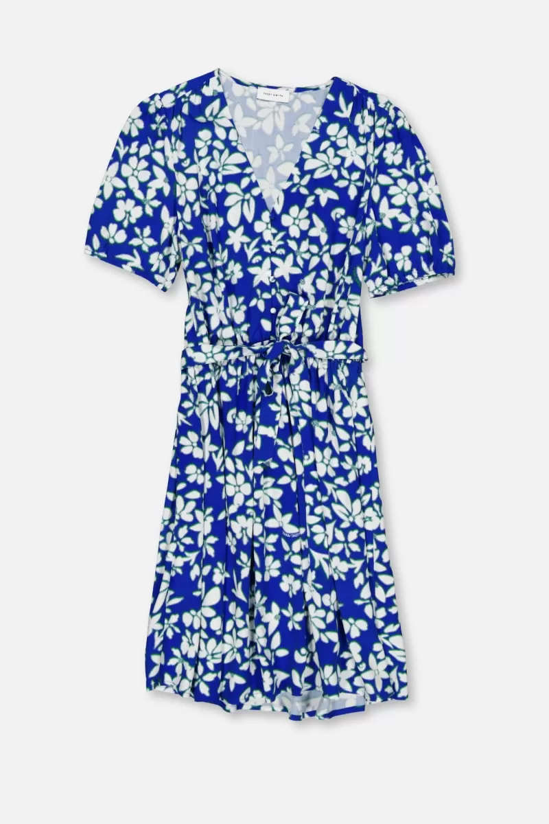 Teddy Smith Robe<Robe imprimée manches courtes ALBA ROYAL PRINT