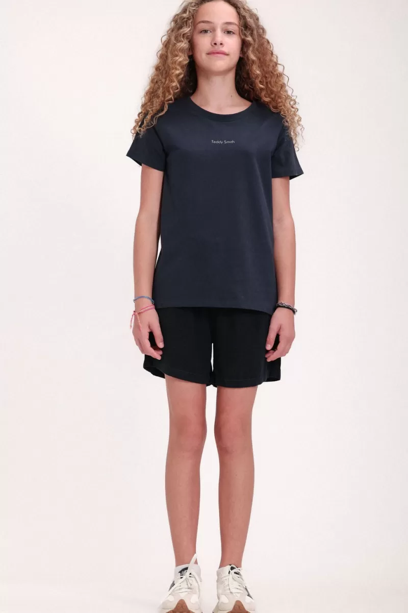 Teddy Smith Short<Short taille élastiquée S-SUZIE JR LINEN TOTAL NAVY TOTALNAVY