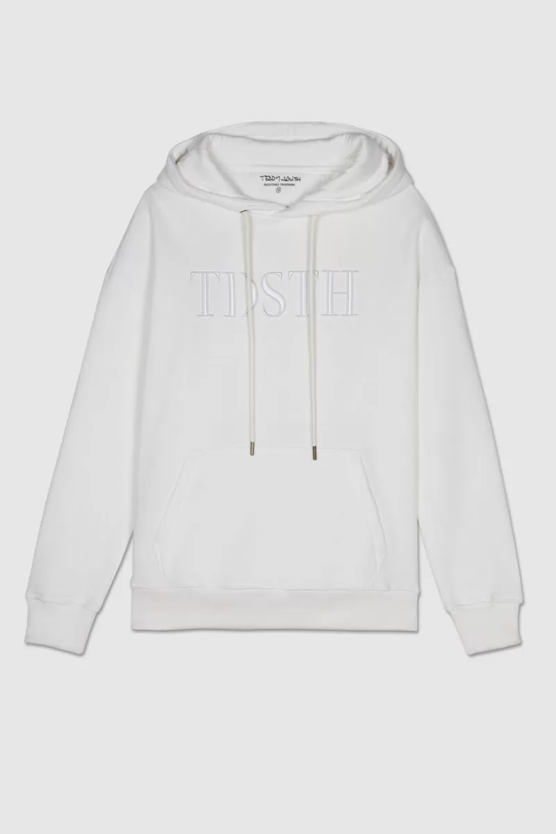 Teddy Smith Sweat<Sweat à capuche ALIX M HOODY BLANC