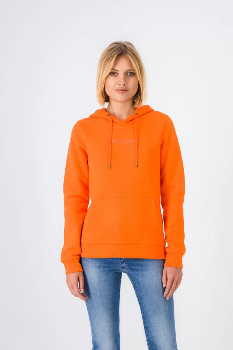 Teddy Smith Sweat<Sweat à capuche NEW SOLY TANGERINE