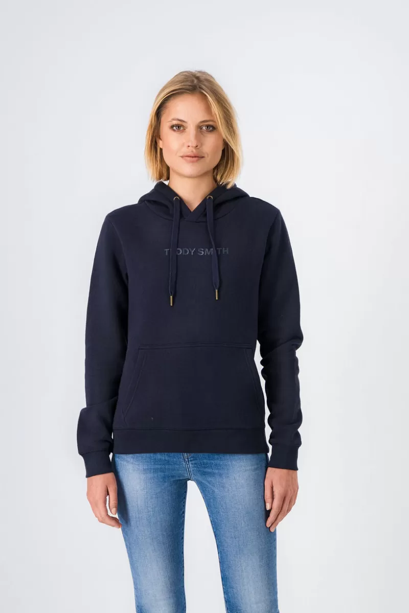 Teddy Smith Sweat<Sweat à capuche NEW SOLY TOTAL NAVY/PRINT 1 TOTALNAVY/PRINT1