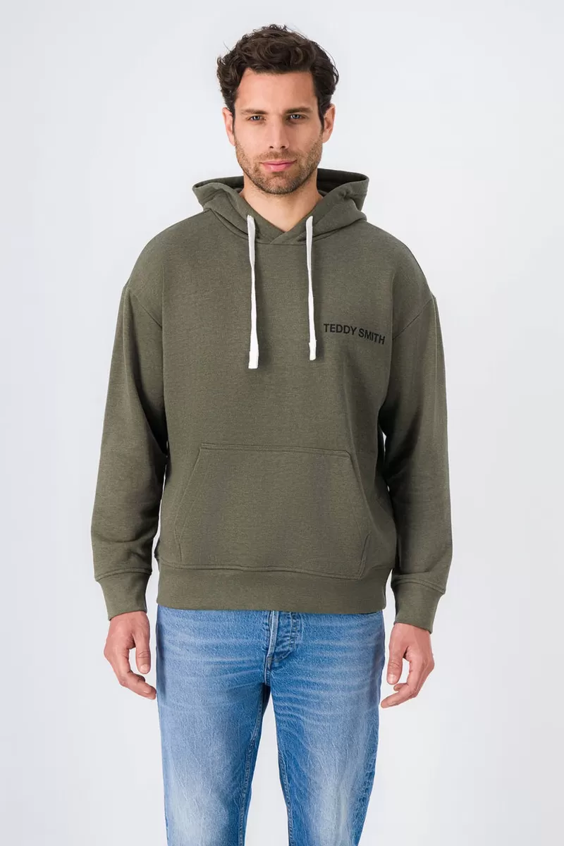 Teddy Smith Sweat<Sweat à capuche REQUIRED HOODY TURBULENCE KAKI CHINE TURBULENCEKAKICHINE