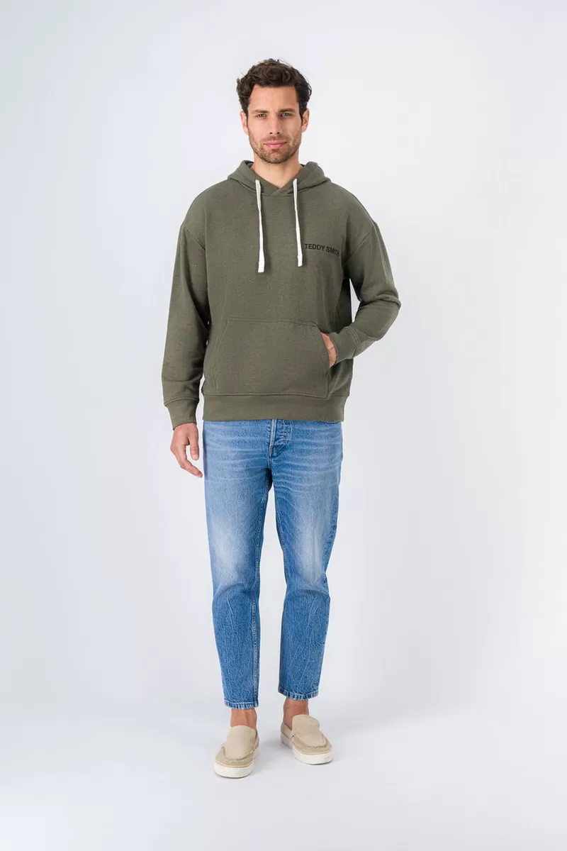 Teddy Smith Sweat<Sweat à capuche REQUIRED HOODY TURBULENCE KAKI CHINE TURBULENCEKAKICHINE